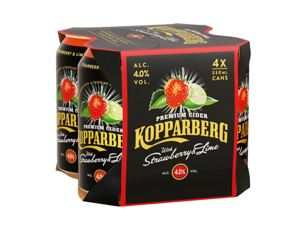 KOPPARBERG STRAWBERRY & LIME CIDER 4x330ml