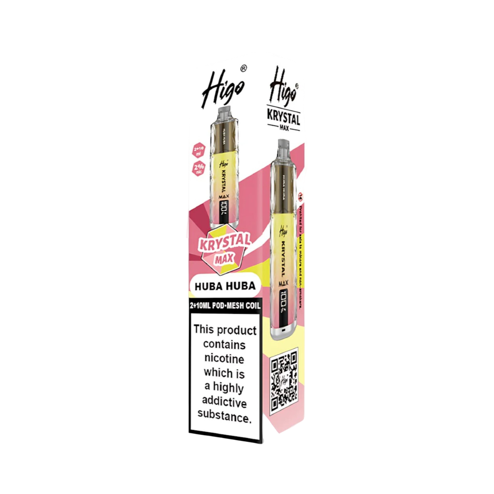 HIGO KRYSTAL MAX HUBA HUBA 7500 PREFILLED POD KIT 20MG