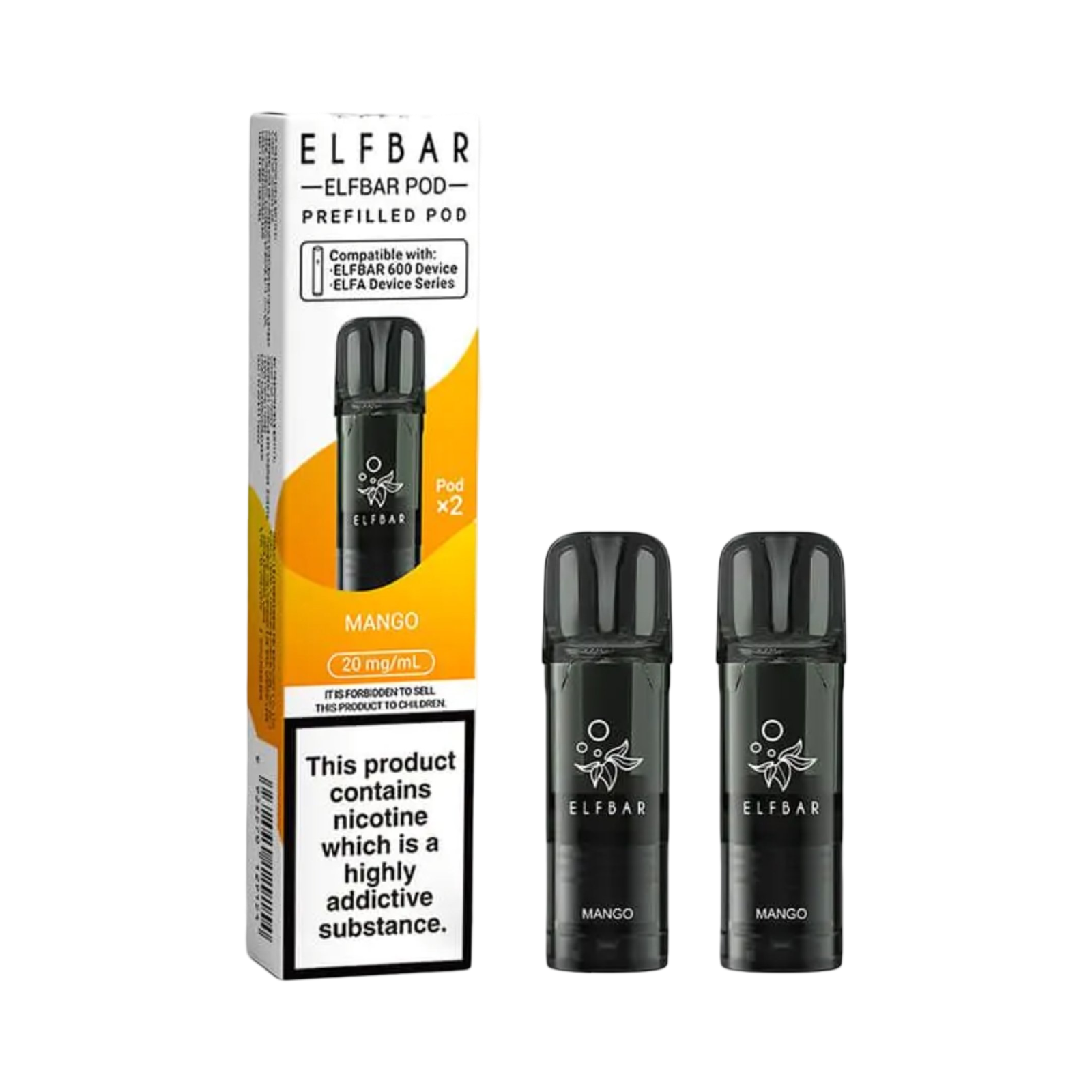 ELFBAR 600 PREFILLED PODS MANGO