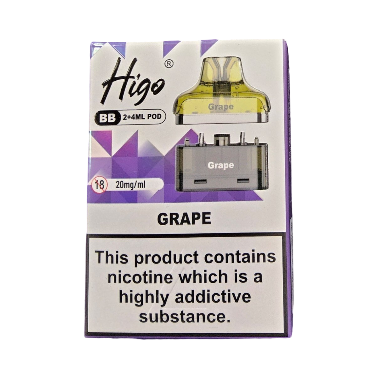 HIGO BB POD GRAPE 4000 20MG