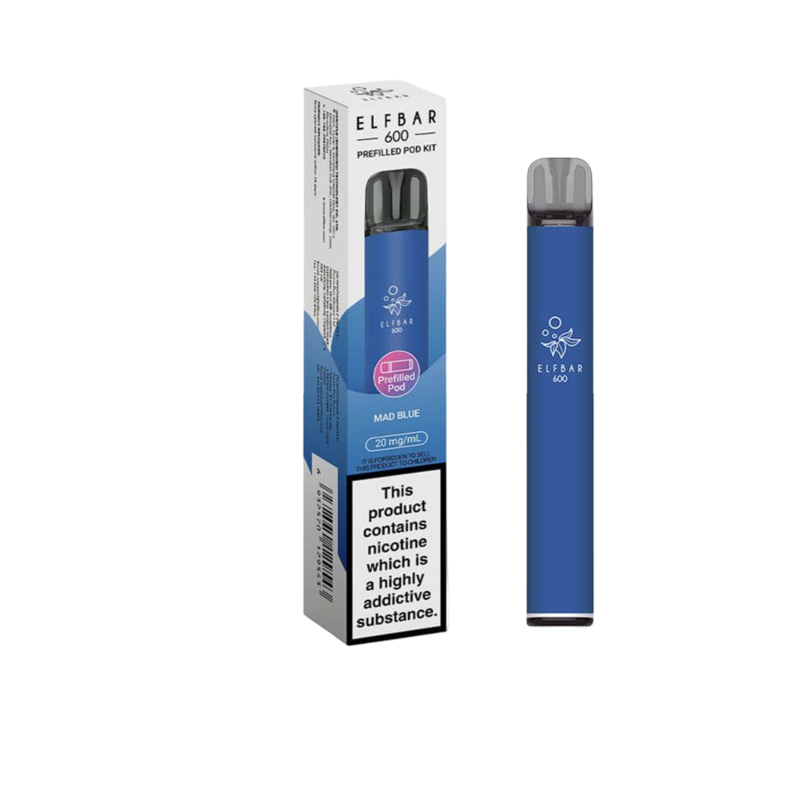 ELFBAR 600 PREFILLED POD KIT MAD BLUE