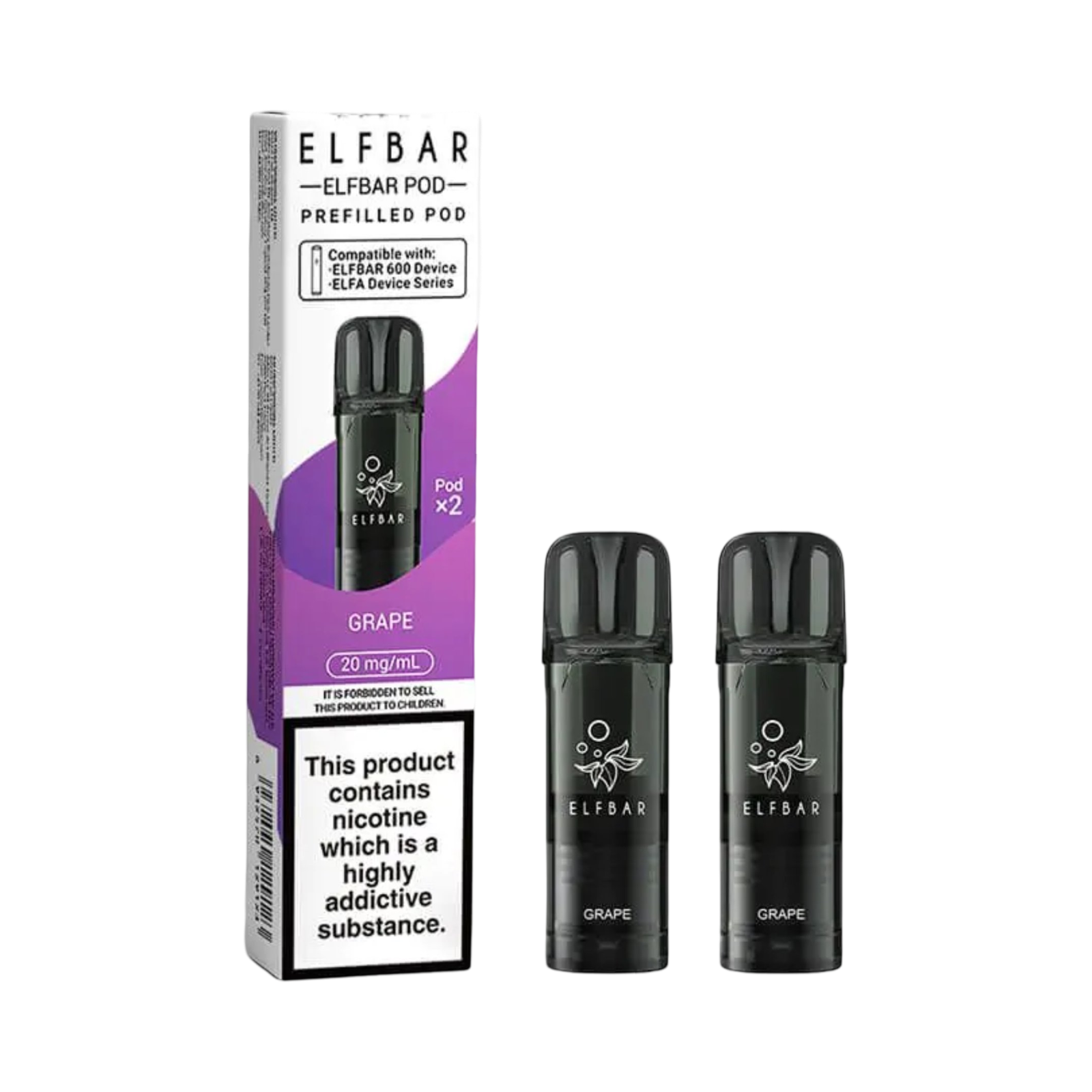 ELFBAR 600 PREFILLED PODS GRAPE