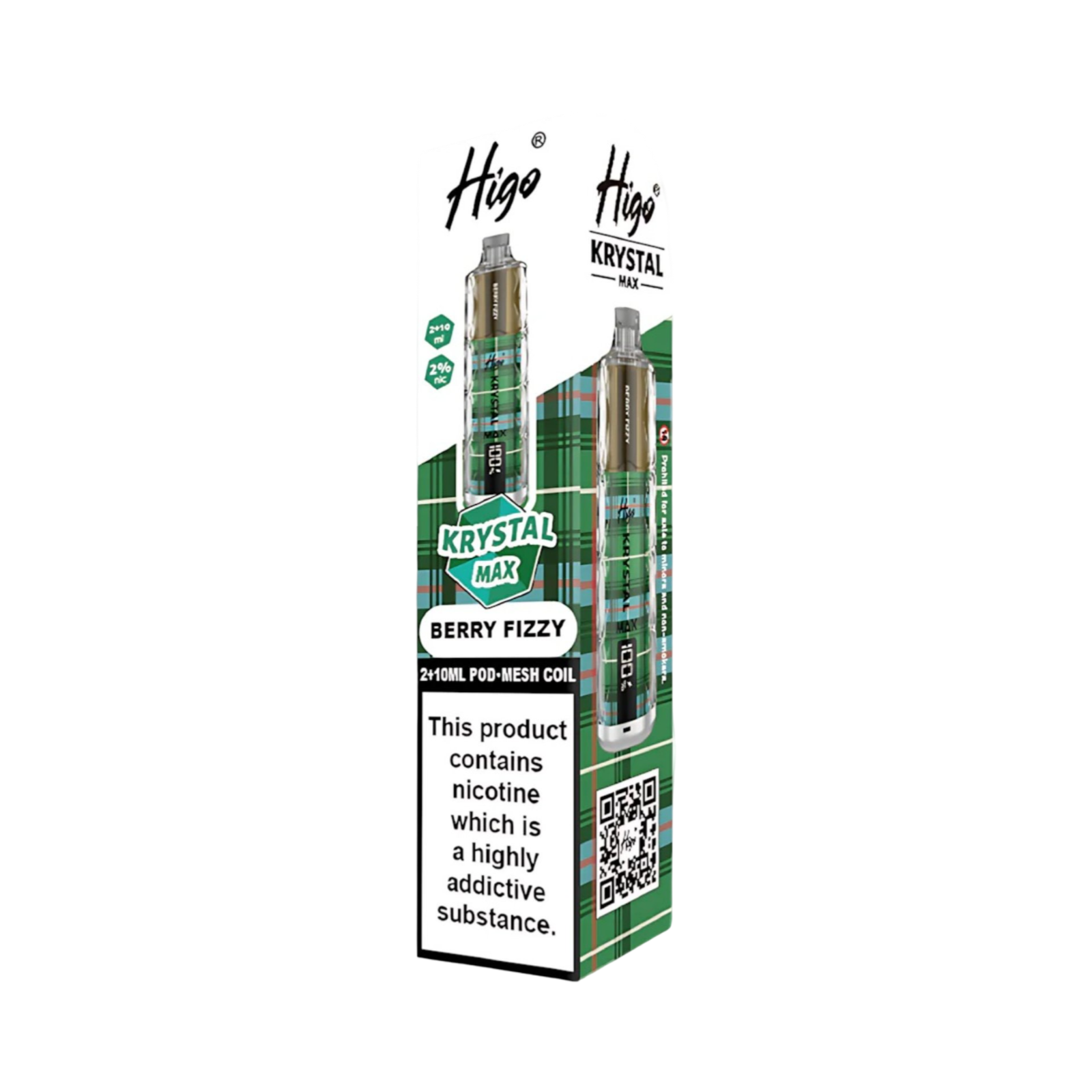 HIGO KRYSTAL MAX BERRY FIZZY 7500 PREFILLED POD KIT 20MG