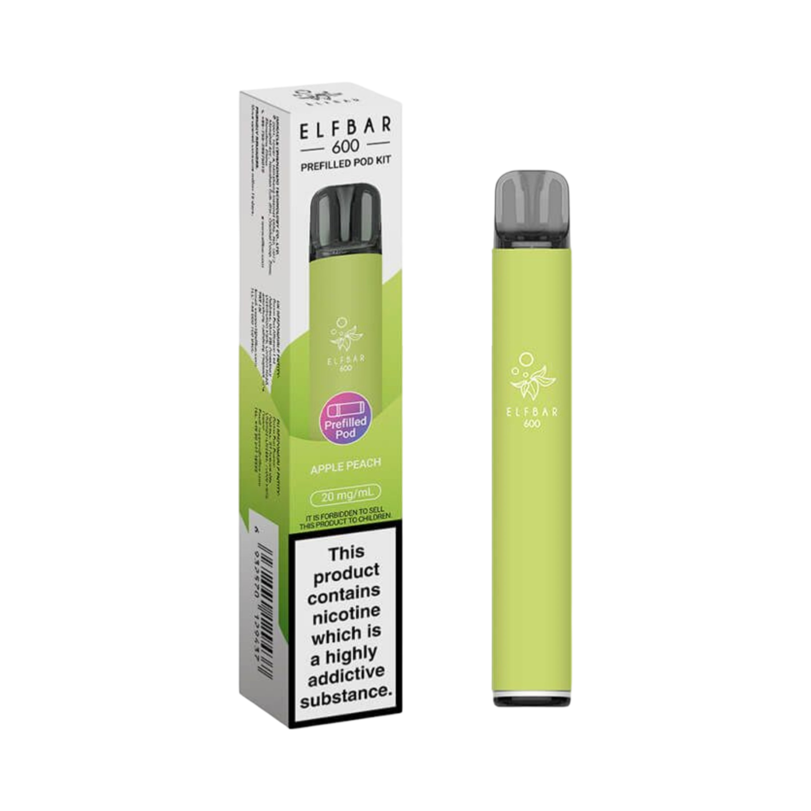 ELFBAR 600 PREFILLED POD KIT APPLE PEACH