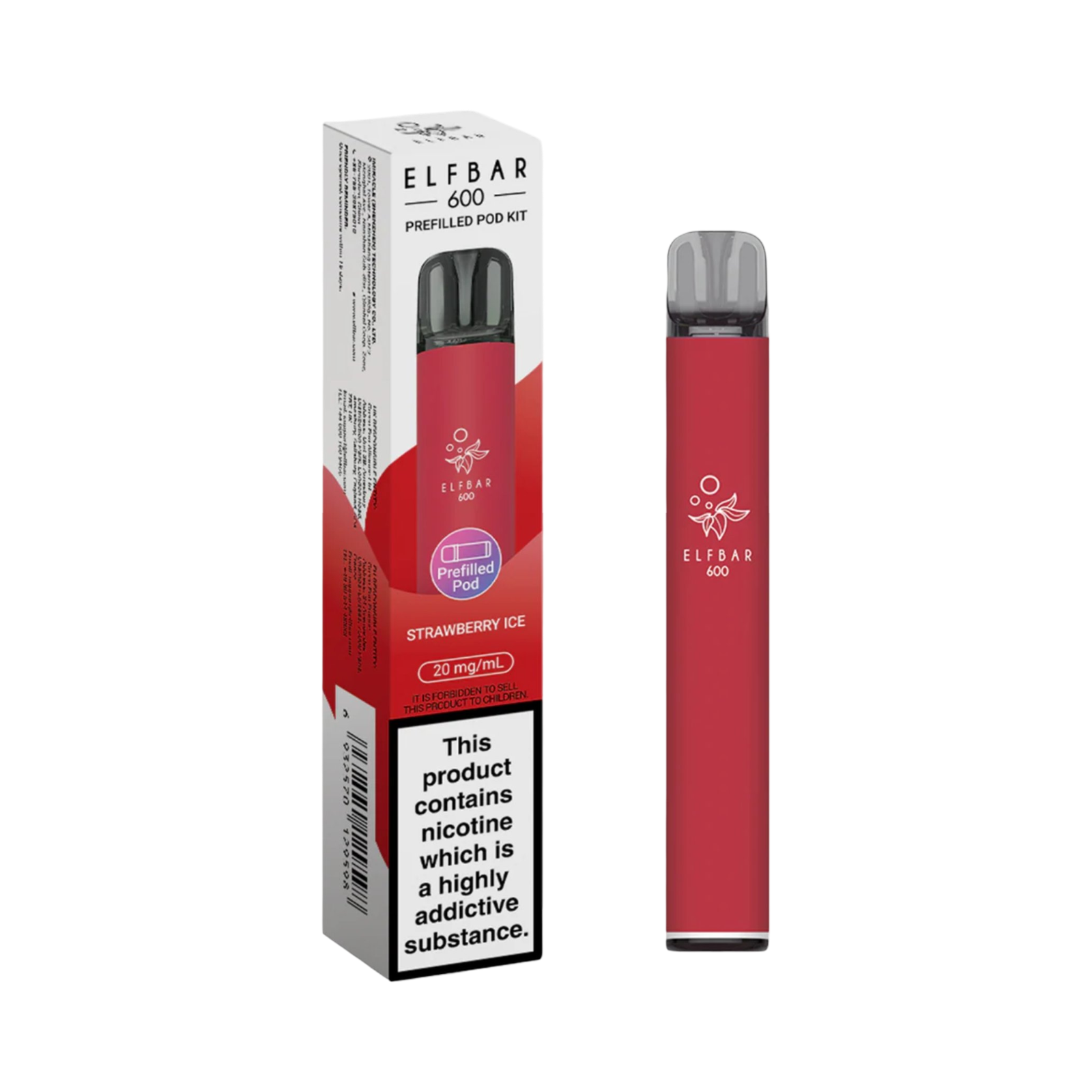 ELFBAR 600 PREFILLED POD KIT STRAWBERRY ICE