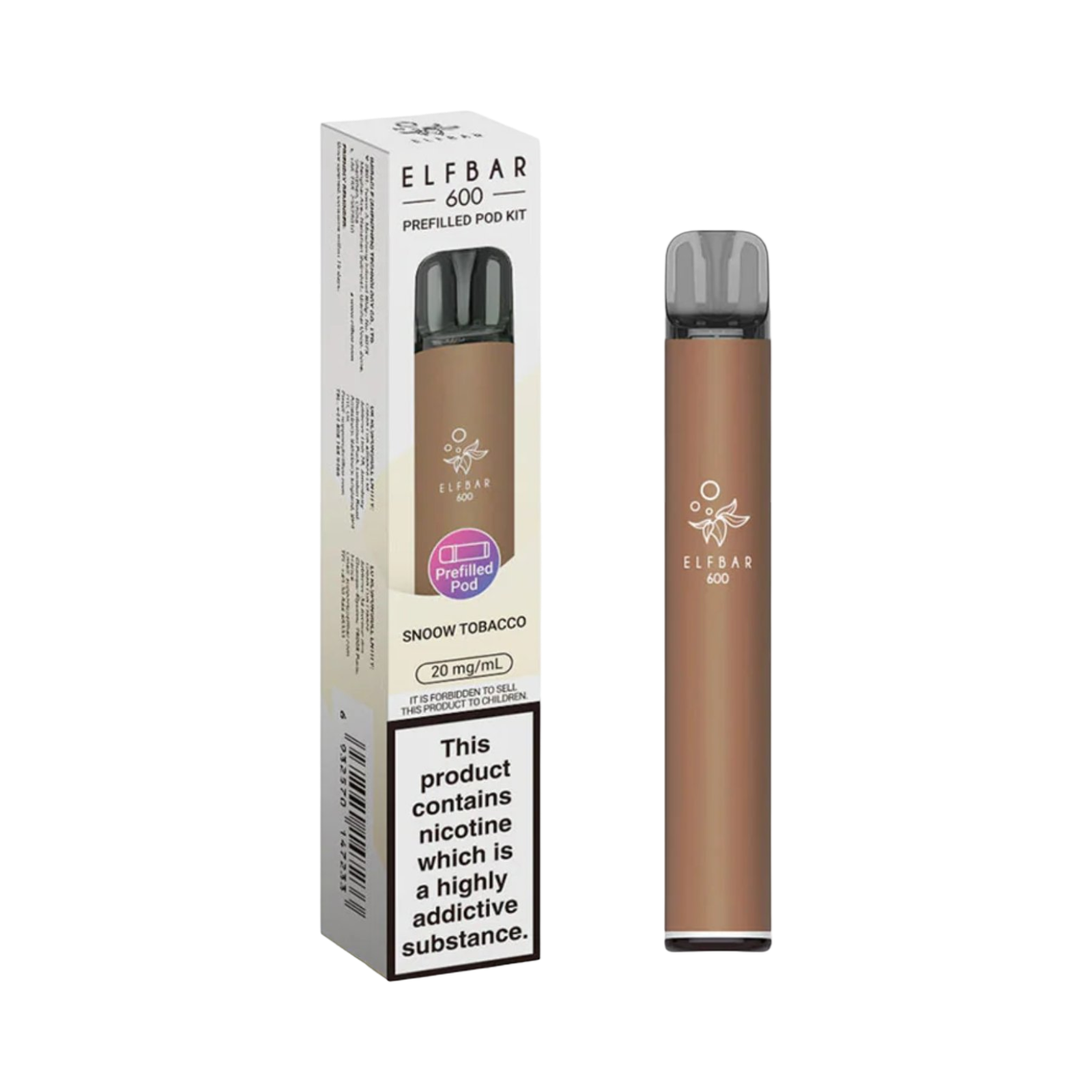 ELFBAR 600 PREFILLED POD KIT SNOW TOBACCO