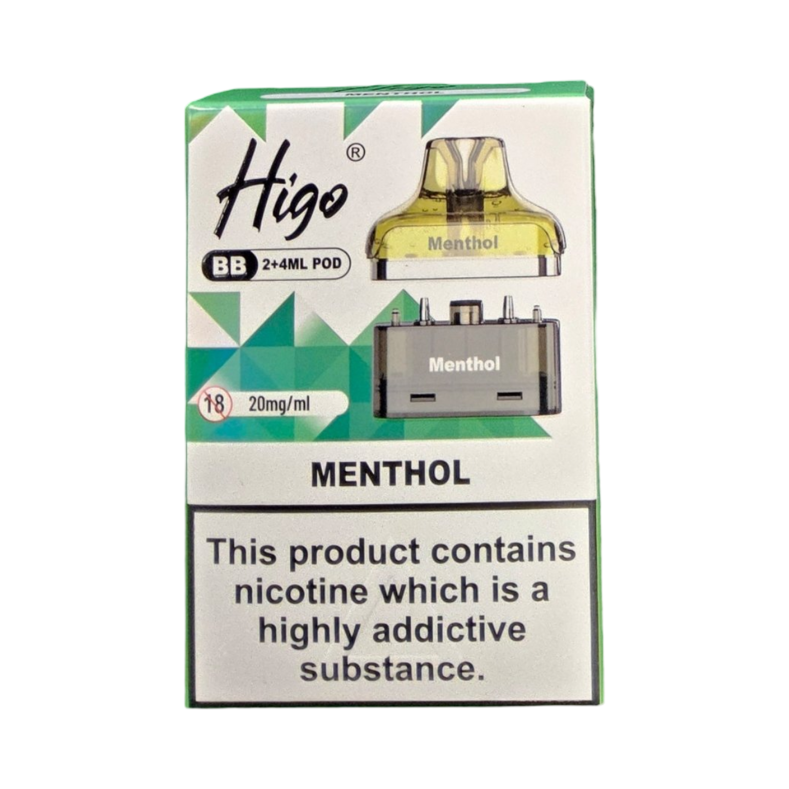HIGO BB POD MENTHOL 4000 20MG