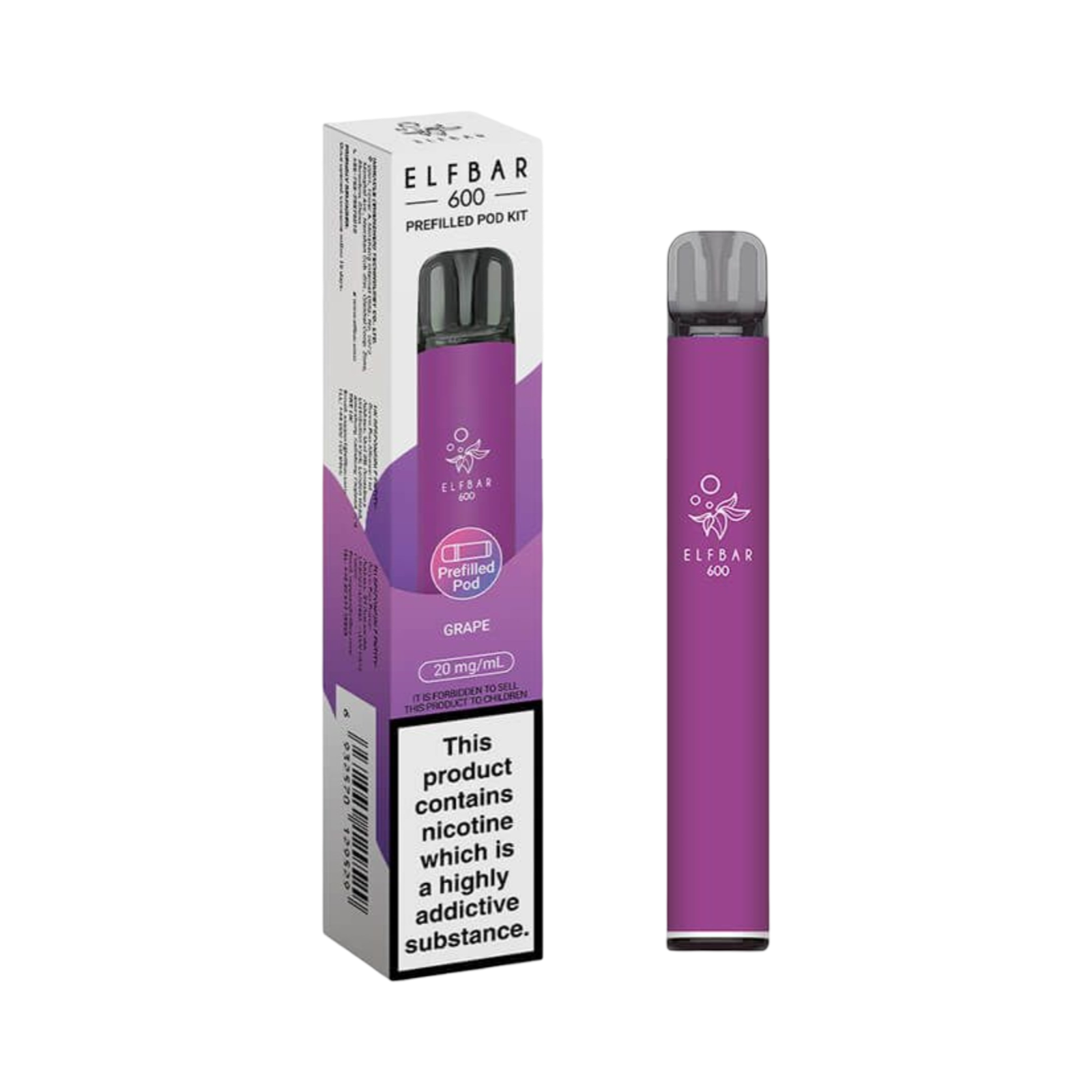 ELFBAR 600 PREFILLED POD KIT GRAPE