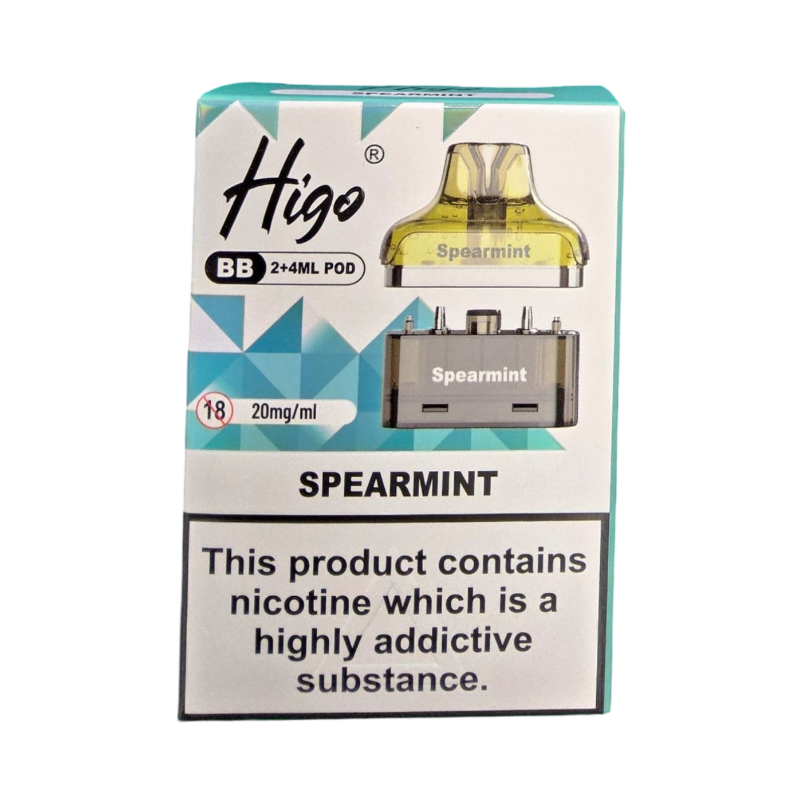 HIGO BB POD SPEARMINT 4000 20MG