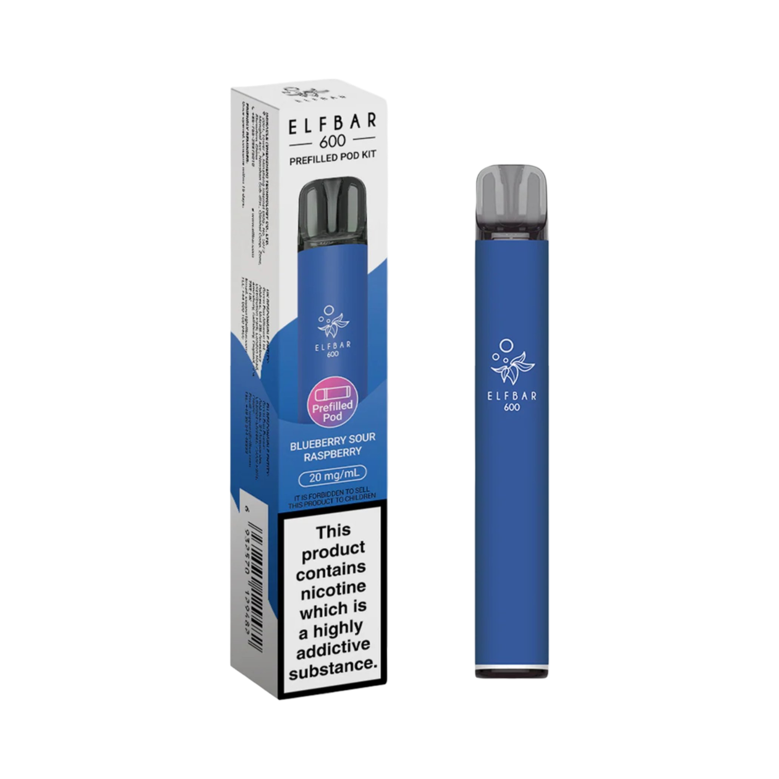ELFBAR 600 PREFILLED POD KIT  BLUEBERRY SOUR RASPBERRY