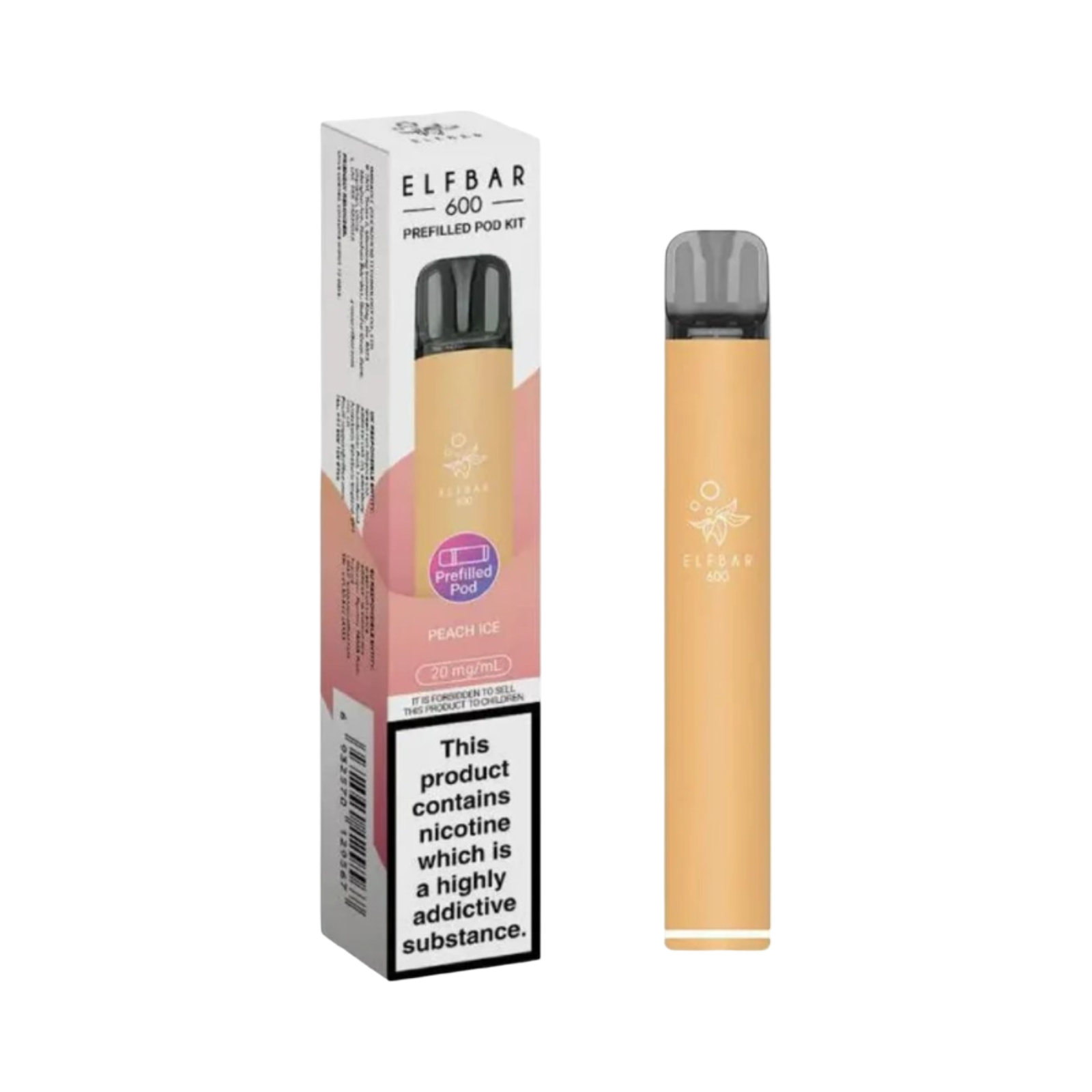 ELFBAR 600 PREFILLED POD KIT PEACH ICE
